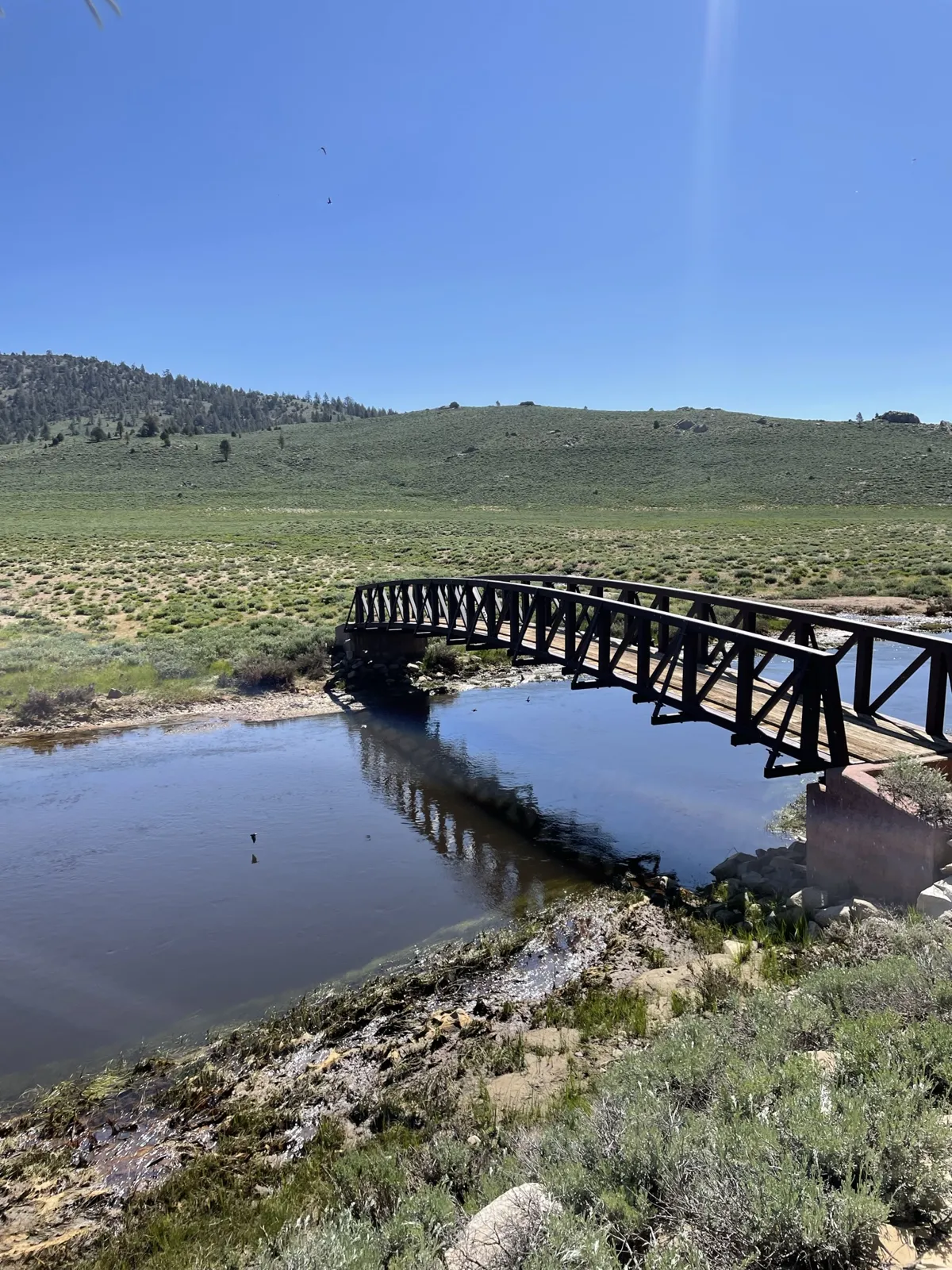 A bridge over the Kern River on the Pacific Crest Trail